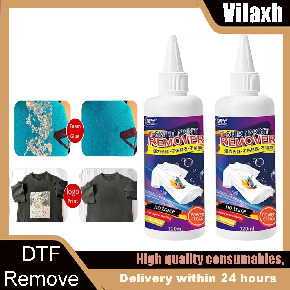 Dtf Liquid Remove Textile Vinyl Remover Clothing for Garments Dtf Ink Cloth Tshirt Vinyl Glue Remov Solution Ink Cleaner Liquid