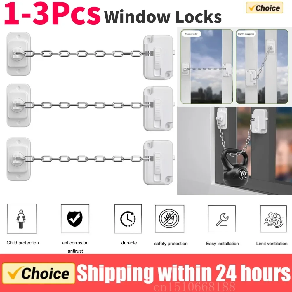 1-3Pcs Window Secur…