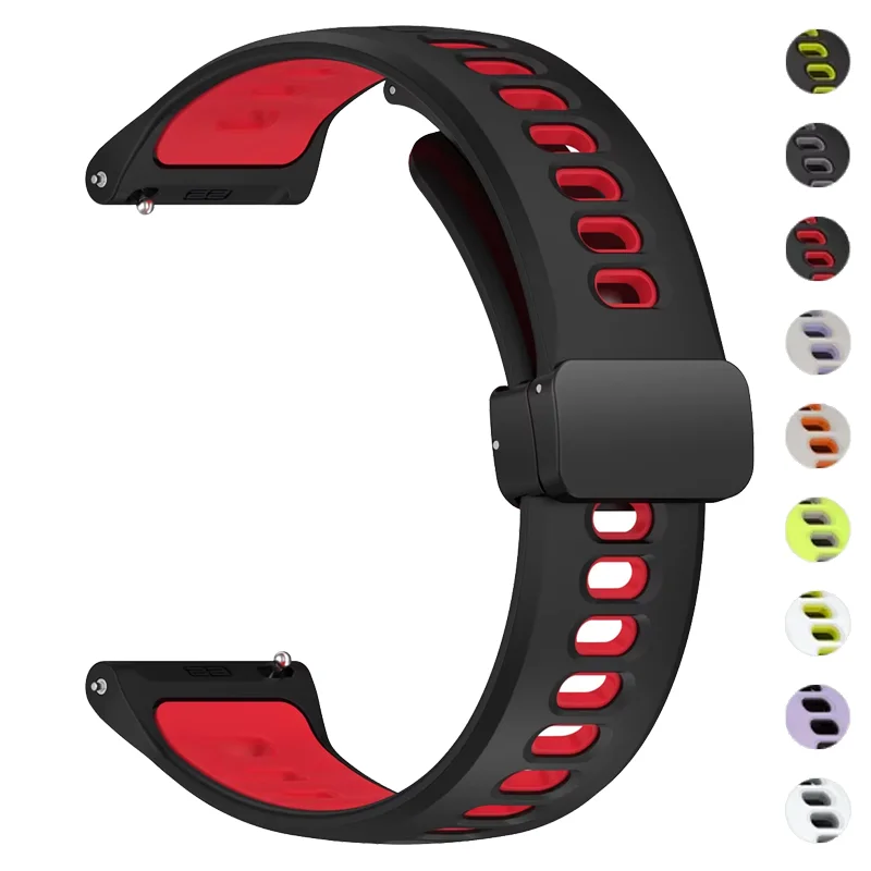 22mm Magnetic Silicone Strap For Amazfit Active Max/Balance 3 2/GTR 4 3 3 Pro Bracelet Amazfit Bip Max 6 5/T-Rex 3 Pro 48mm Band