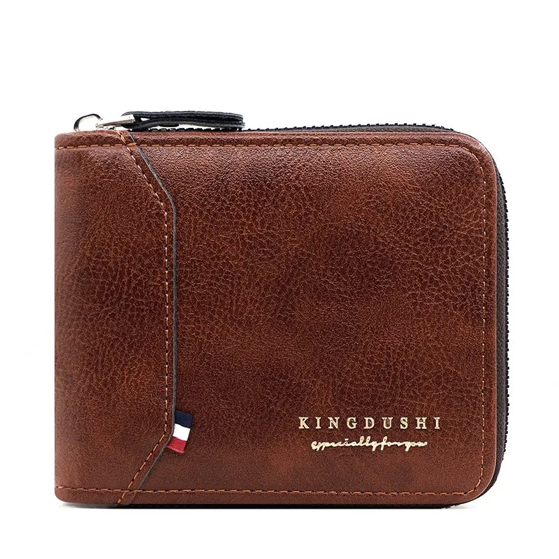 

Мужской короткий кошелек 2025 года, модный карман на молнии, кошелек для монет, деловой кошелек с несколькими отделениями для карт - Cartera Hombre Billeteras