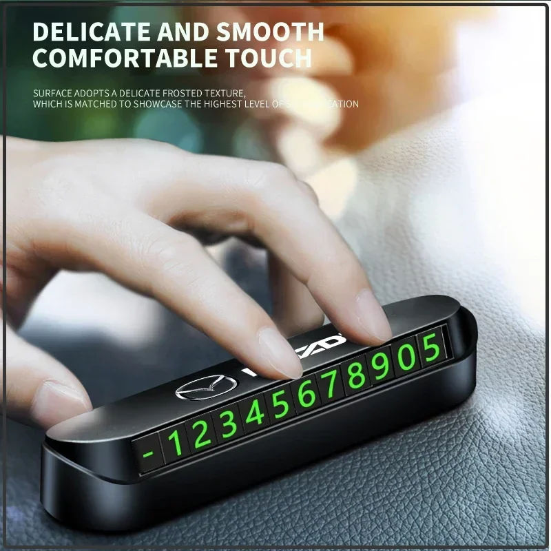Car Temporary Parking Card Phone Number License Plate Hidden Styling for Mazda 3 Axela 6 Atenza CX-5 2 Demio CX-3 CX-30 MX5 CX30 - view 6