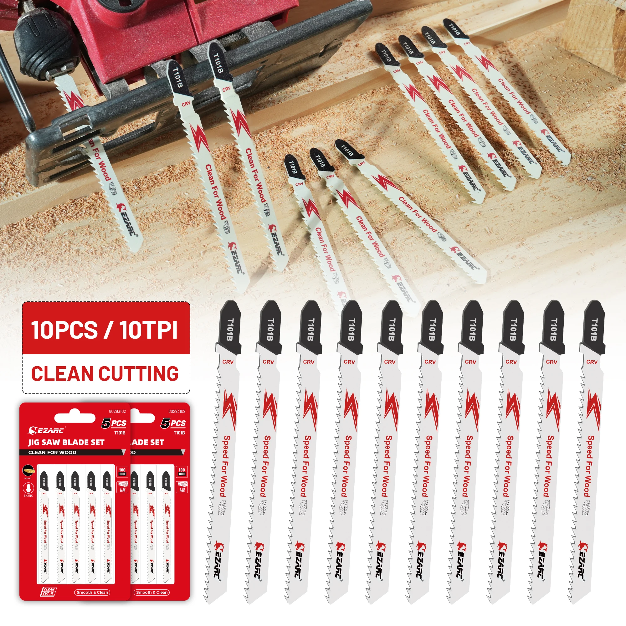 

CR-v лобзиковые полотна для очистки древесины T101B, 10 шт., набор полотен для лобзика, различные сменные Т-образные хвостовики, изогнутая и прокруткая резка