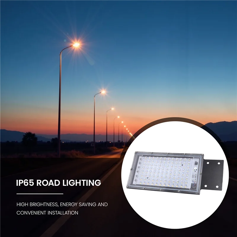 

H-W Lighting LED Street Light Floodlight Integrated Road Lighting 100W Waterproof Garden Light Outdoor