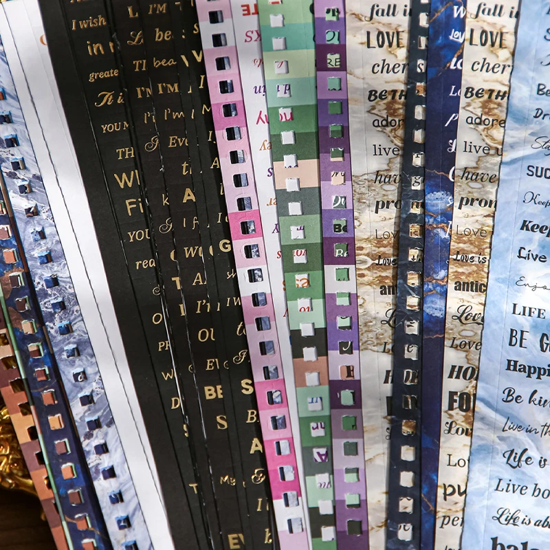 Mr Paper 40pcs/bag Text Art Series Sticker Book Ins Retro Style DIY Handbook Calendar Diary Mug Laptop Phone Case Envelope