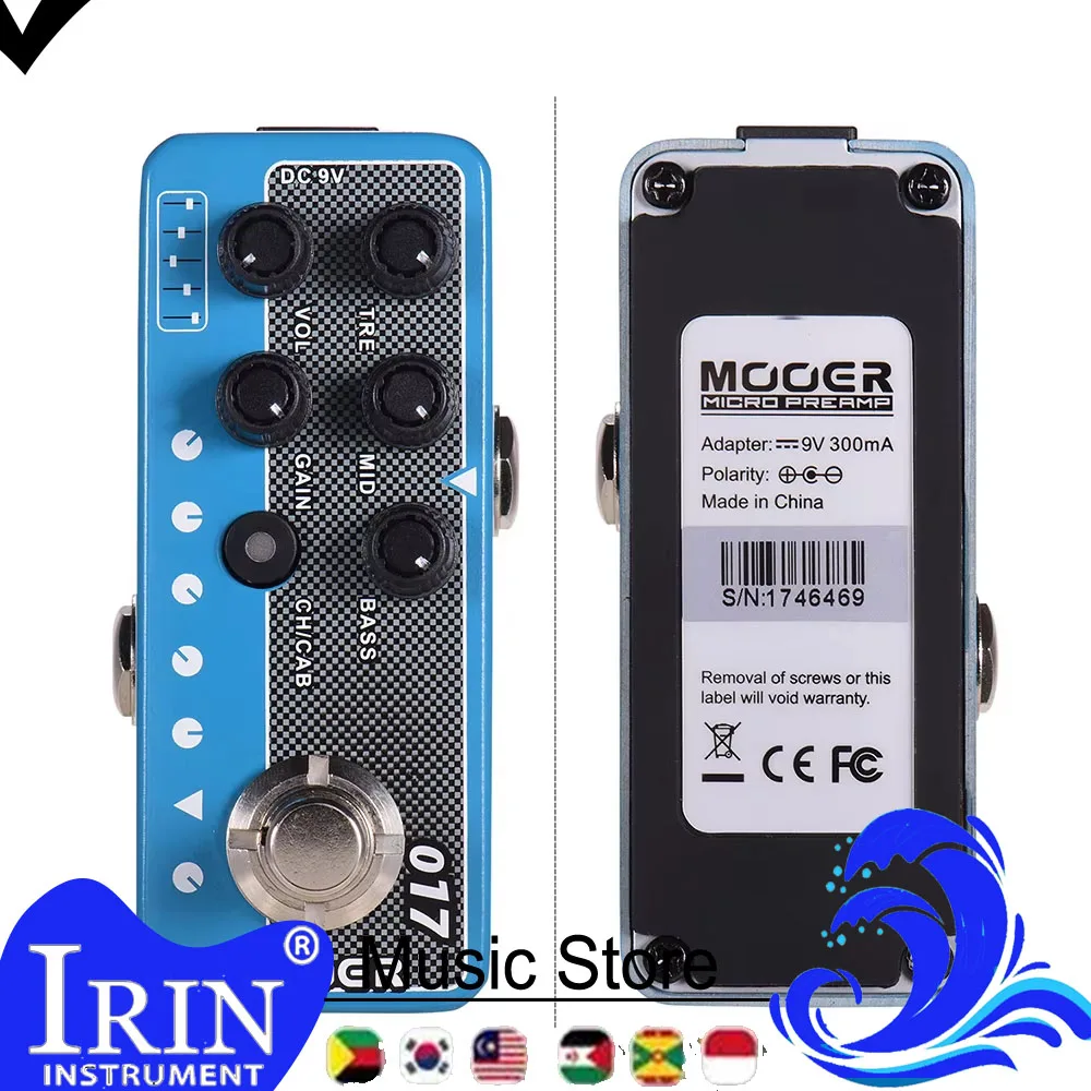 MOOER 017 Cali Mkiv Digital Preamp Guitar Effect Pedal Multi-Effects Dual Channels 3 Speaker Cab Simulation Guitar Pedal