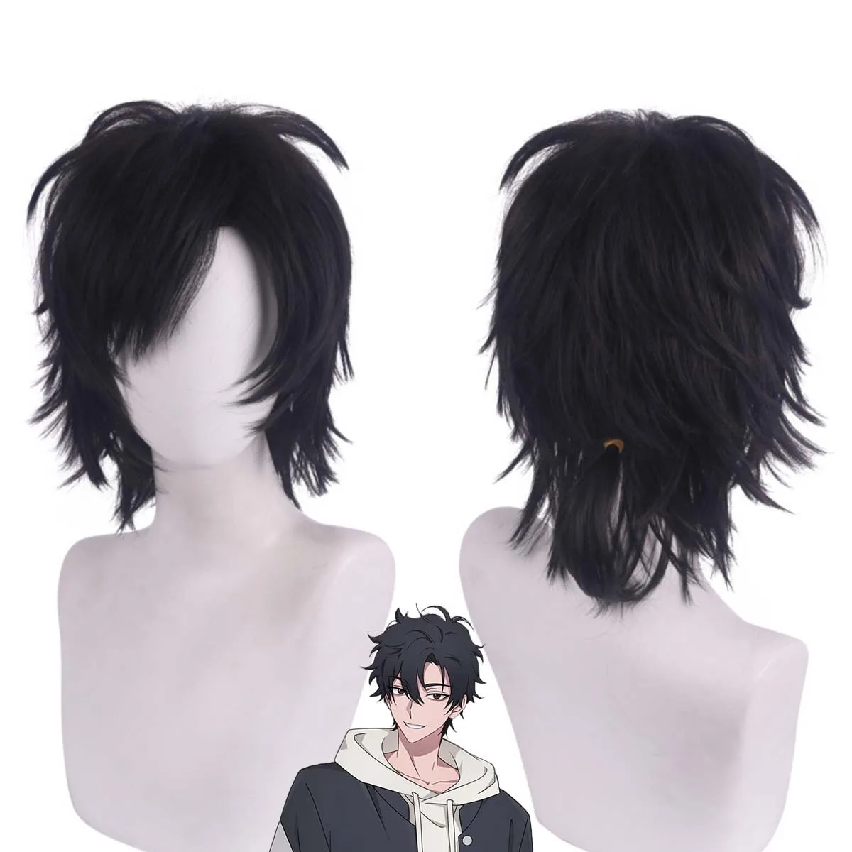 Halloween Anime Link Click Cheng Xiaoshi Lucas Heat Resistant Synthetic Wig