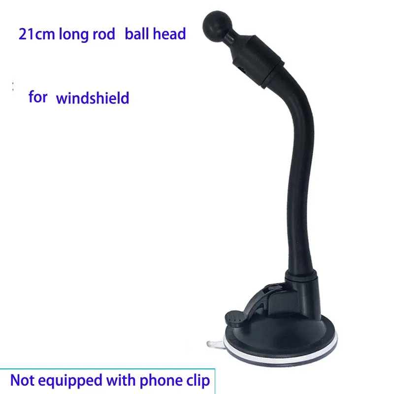 Universal Car Bracket 17Mm Ball Head 21/32/42/52CM Long Rod for Phone Clip Suction Cup Mounts Windshield/dashboard Brackets Base