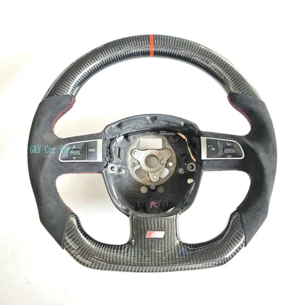 Carbon Fiber Leather/ Alcantara Steering Wheel For Audi A3 8P A5 8T 8F Q5