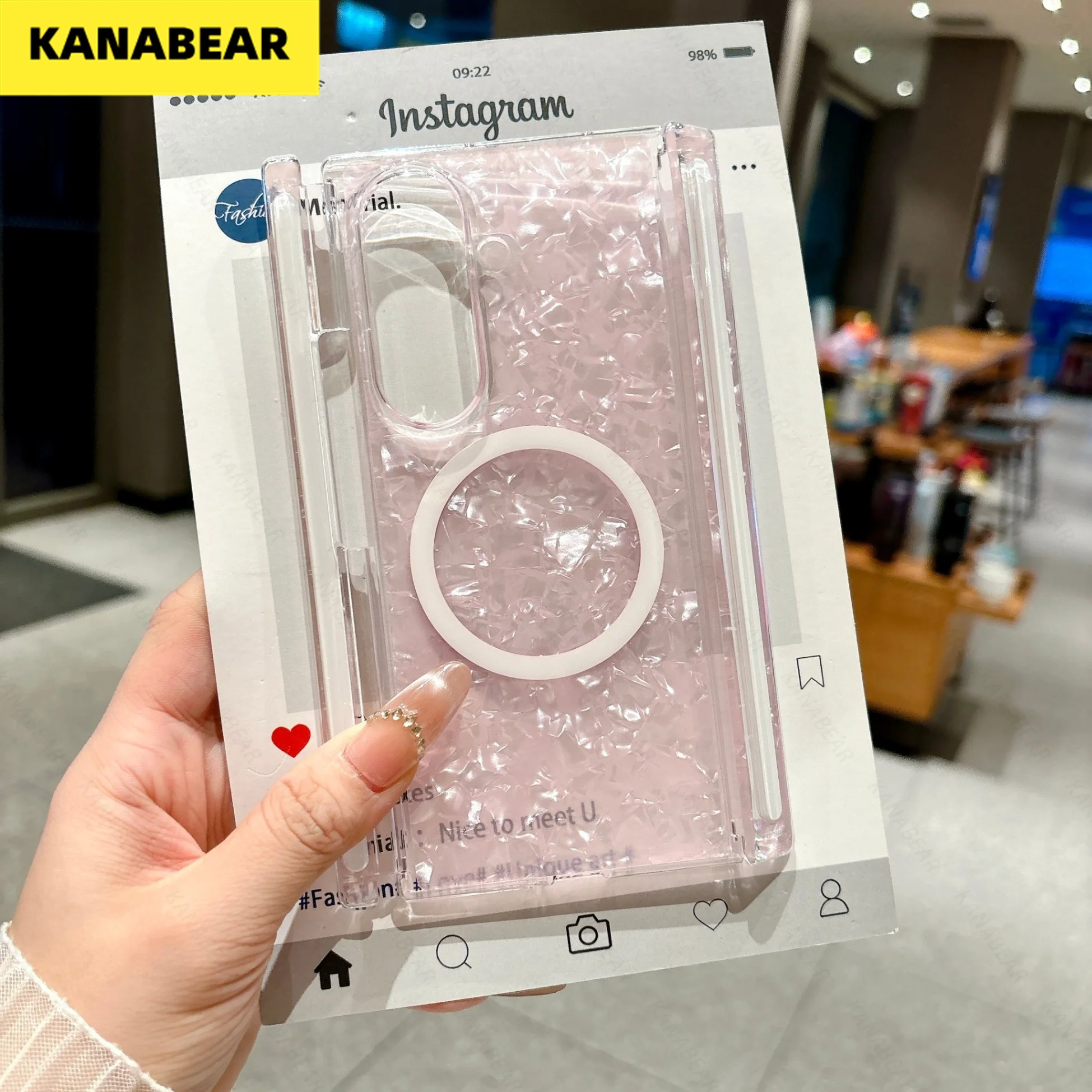 

Trendy Shell Texture Case for Samsung Galaxy Z TriFold TriFold,Dual-Hinge Protection,MagSafe Magnetic,Full Body Shockproof