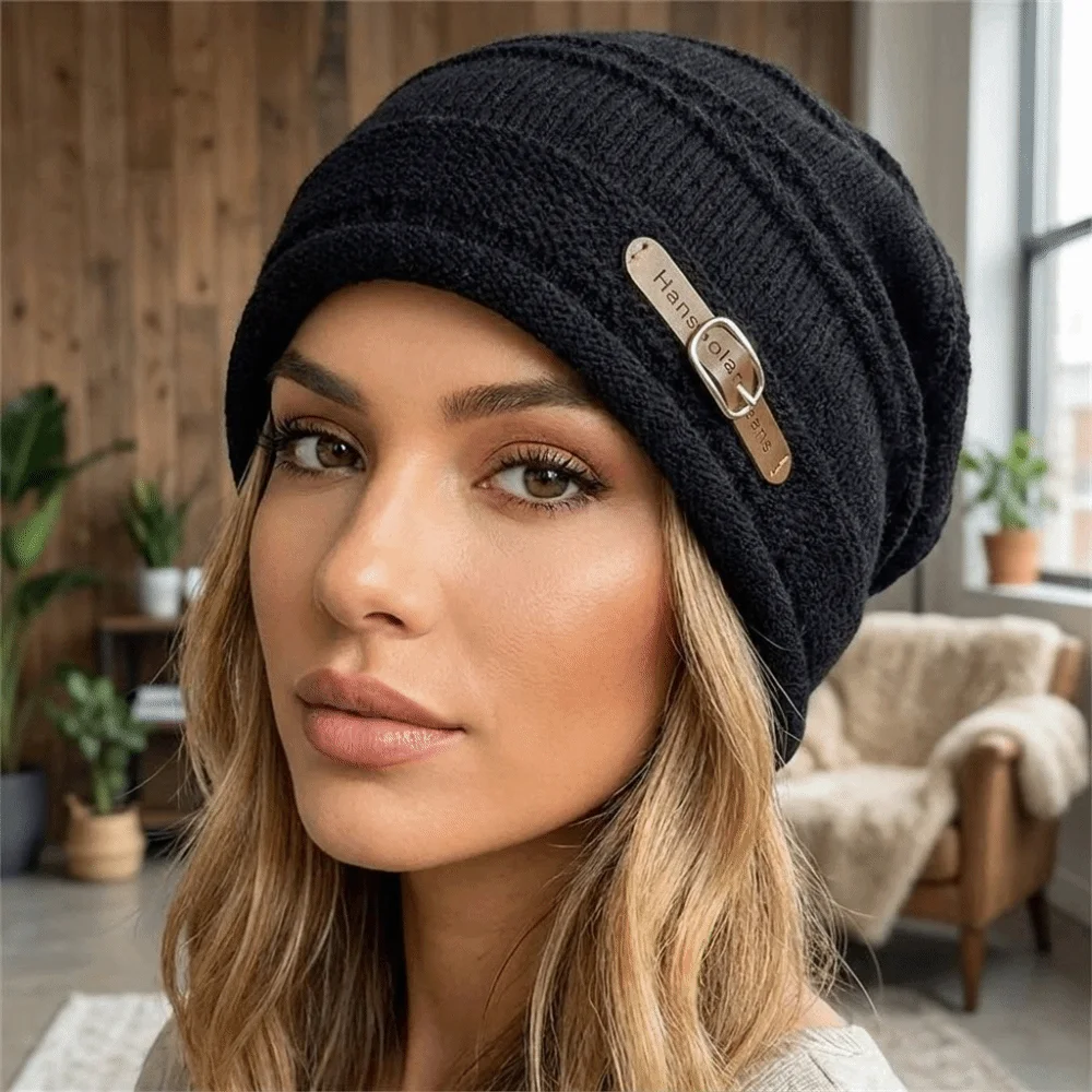 Face Slimming Lightweight Slouchy Beanie Thickly Lined Soft Brimless Hat Hand Washable Warm Winter Knit Cap Festival 4