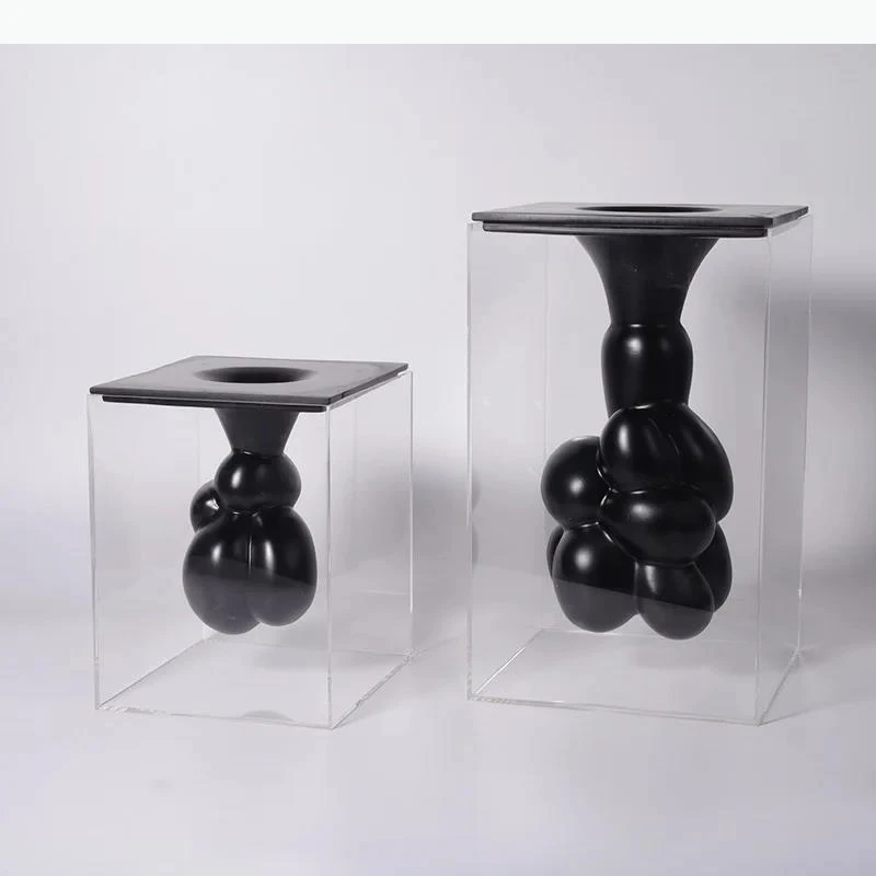 Suspended Bubble Clouds Decorative Vase Desk Decoration Acrylic Display Artificial Flowers Vases Room Aesthetic Decor