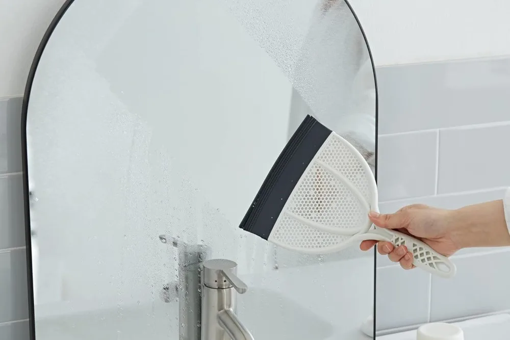 Silicone Handheld Brush & Dustpan Set - All Smooth Surface Squeegee Sweeper for Pet Hair, Wet & Dry Use