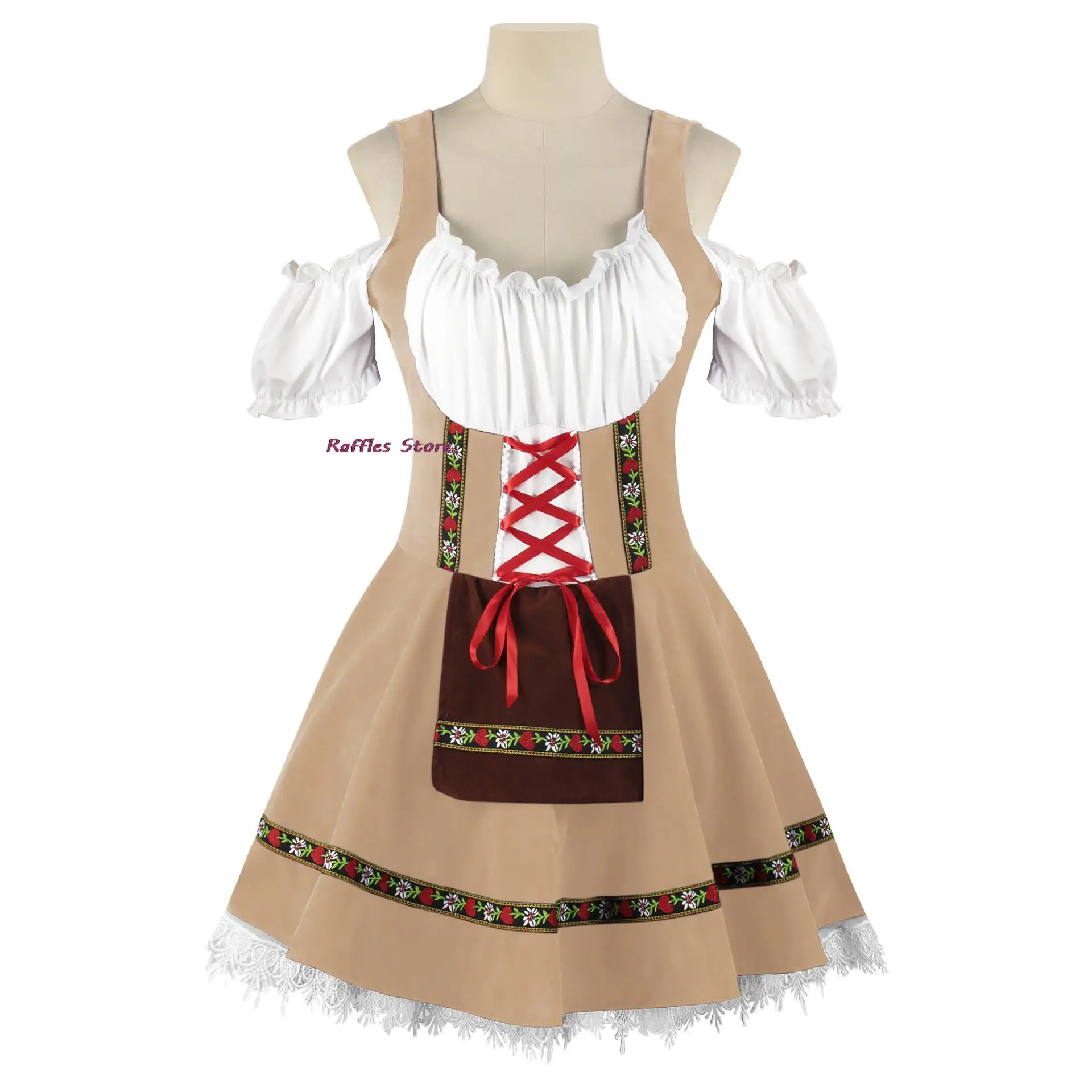 Karneval Oktoberfest Dirndl Kostüm Kleid Frauen Deutschland Bier Maid Kellnerin Outfit Mittelalterliche Cosplay Halloween Party Kleider