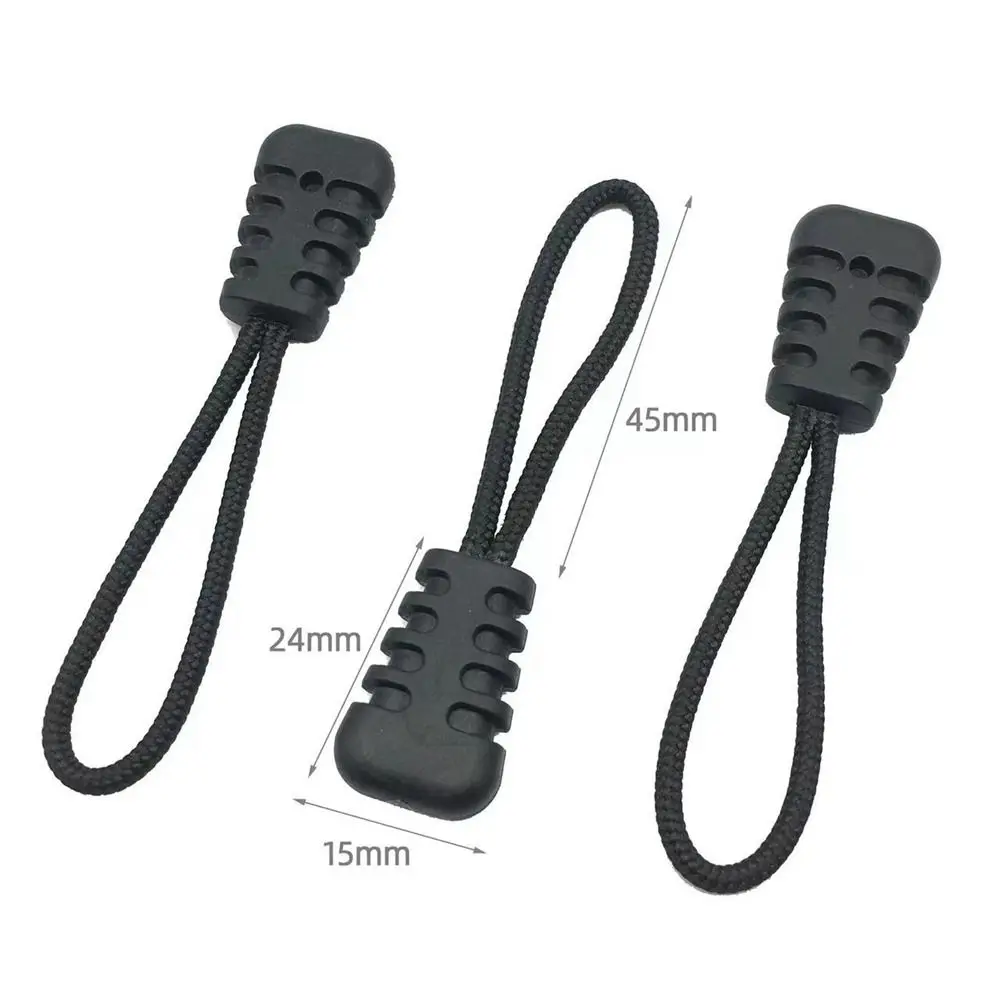 10pcs Zipper Pull Puller End Fit Rope Tag Fixer Zip Cord Tab Replacement Clip Broken Buckle Backpack Anti loss Keychain