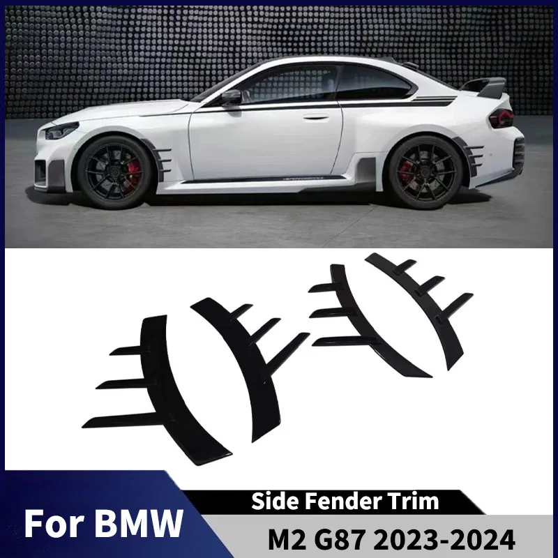 

4 шт. для BMW M2 G87 2023-2024, накладка на боковое крыло, передний и задний бампер автомобиля, комплекты для бровей, аксессуары для тюнинга
