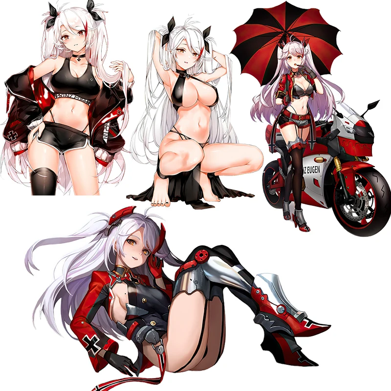 Three Ratels CE189 Azur Lane Prinz Eugen Anime stickers for home decoration Car Totor Computer Case decals