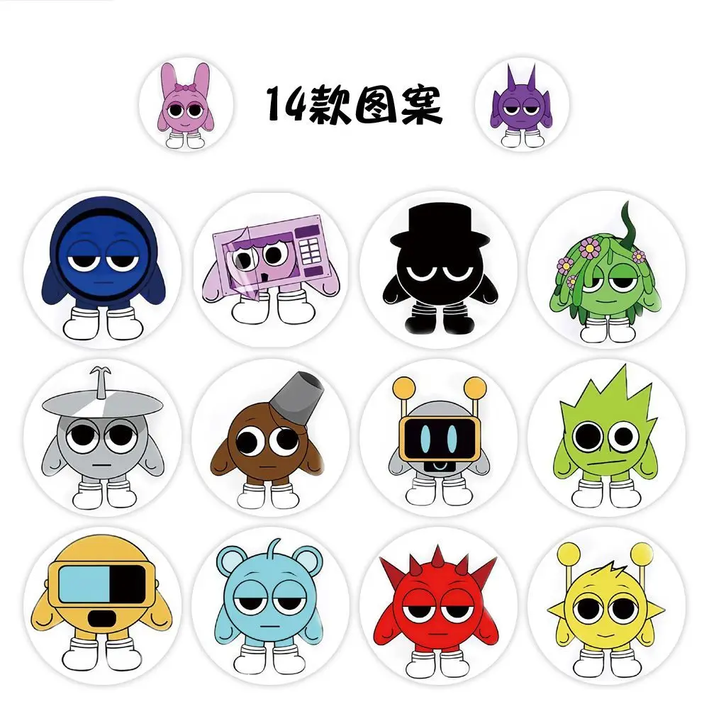 500Pcs/roll Incredibox Sprunki 스티커 크리 에이 티브 낙서 DIY 스크랩북 노트북 스케이트 보드 헬멧 데칼 만화 학생 스티커