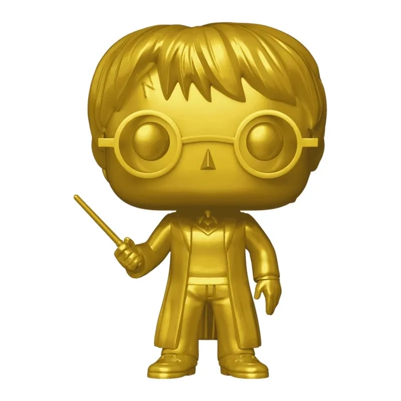 Original Funko Harry Potter Anime Vinyl Figure POP Exclusive Serie Chibi Golden Harry Room Ornament Collectible Birthday Gifts