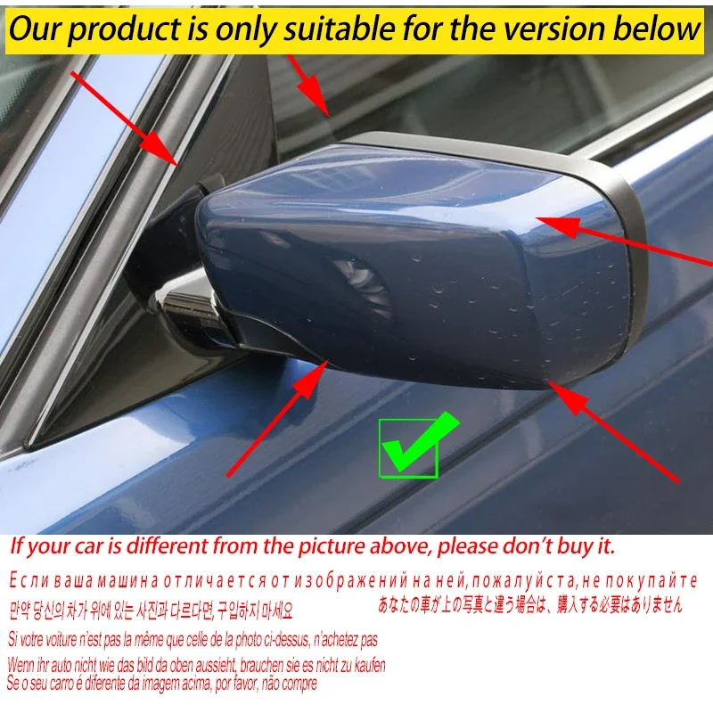 Car Side Door Rearview Side Mirror Cover Cap for BMW E46 316i 318i 318d 320d 320i 323i 325i 328i 330d 330i 330xi 1998-2005 ABS