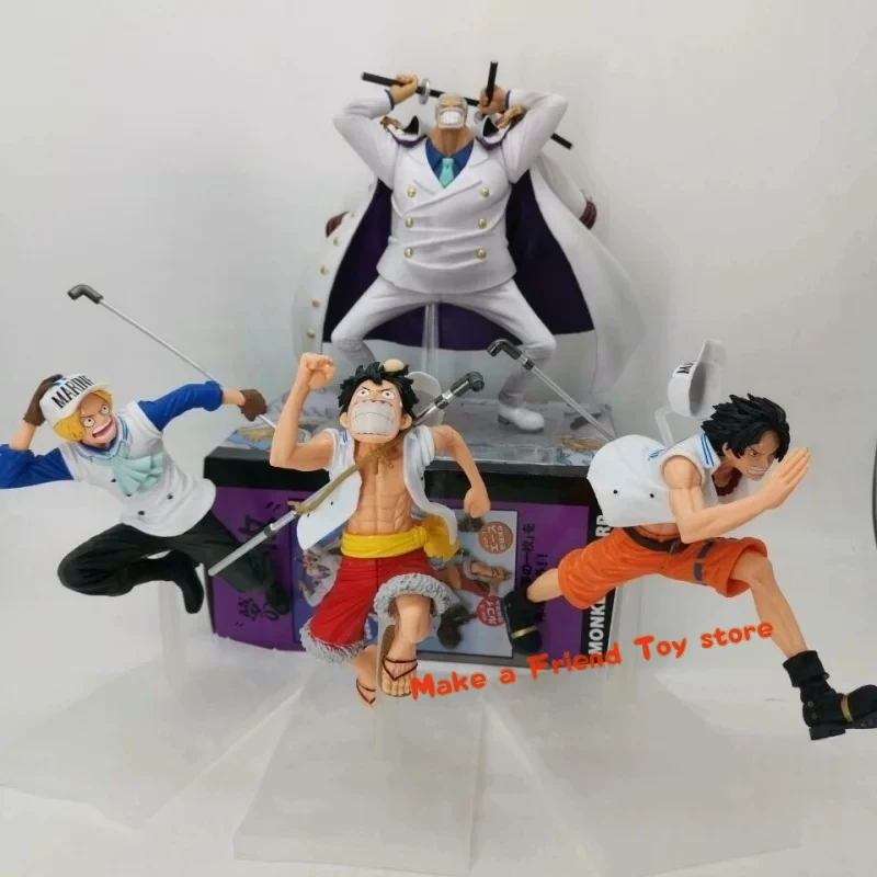 

Bandai One Piece Ace Sabo Luffy Three Sworn Brothers Action Figure Magazine Dream Anime Character Figurine Boy'S Toy Collection