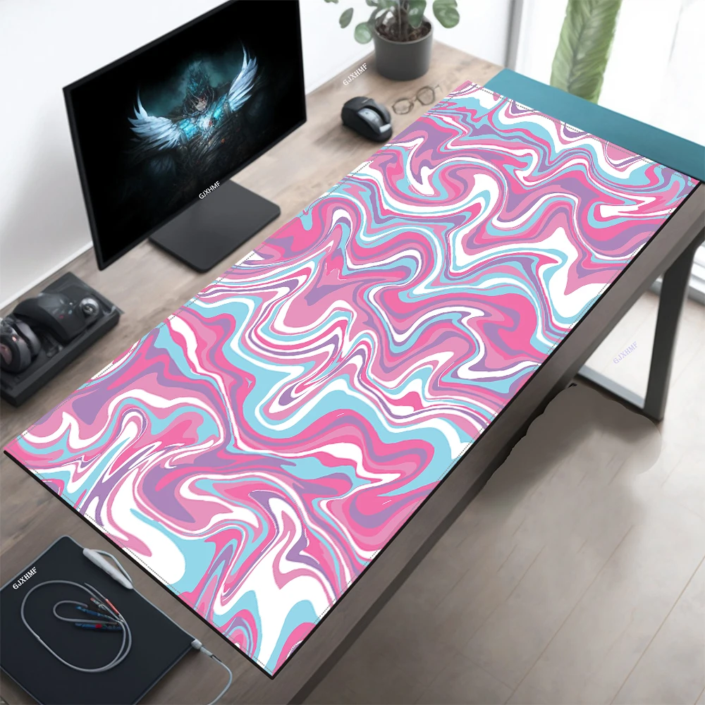 

Color Topographic Abstract Mousepad,Topographic Desk Mat,Orange Geographic Map Large Mouse Pad Xxl Gaming Accessories,gamer Rug