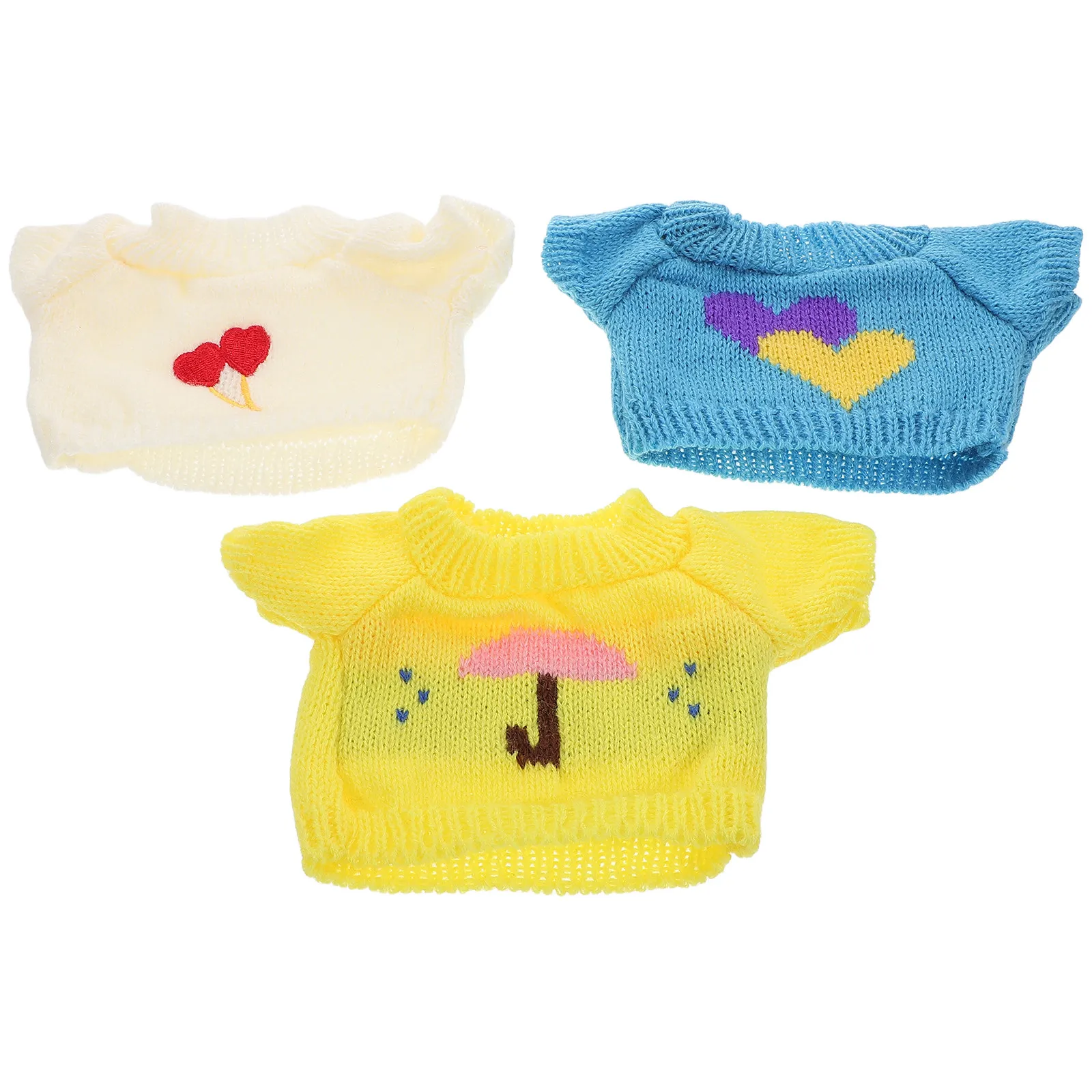 

Набор из 3 мягких и удобных свитеров для плюшевых мишек: очаровательные сменные мини-наряды для творческих игр, демонстрации и коллекции, для переодевания