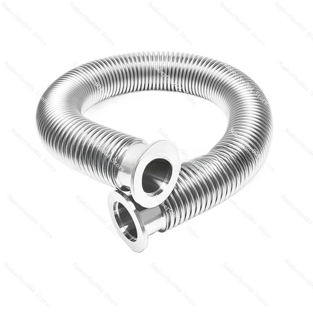 Applicable To 304 Stainless Steel KF High Vacuum Flexible Bellows Telescopic Elastic Quick Loading 1 Flange