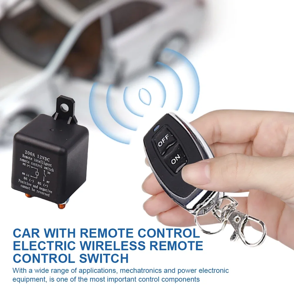 Anti-Theft Car Battery Switch Relay 12V 200A Wireless Remote Control Battery Disconnect Cut Off Isolator Switch Car Accessories