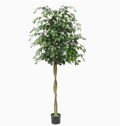 120cm Simulation of money high-end green banyan Chinese bionic plants indoor landscaping fake floral floor decoration ornaments