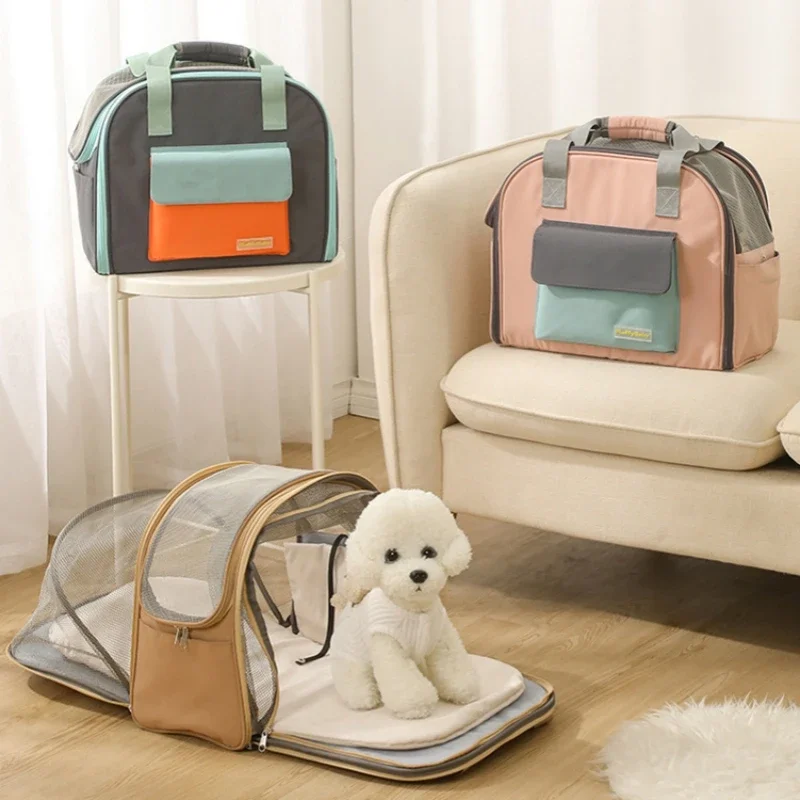 Dog Backpack Puppy Handbags Dog Transport Bag Pet Backpack Multifunctional Tent Pet Bag Puppy Carrier Pet Single Shoulder Bag