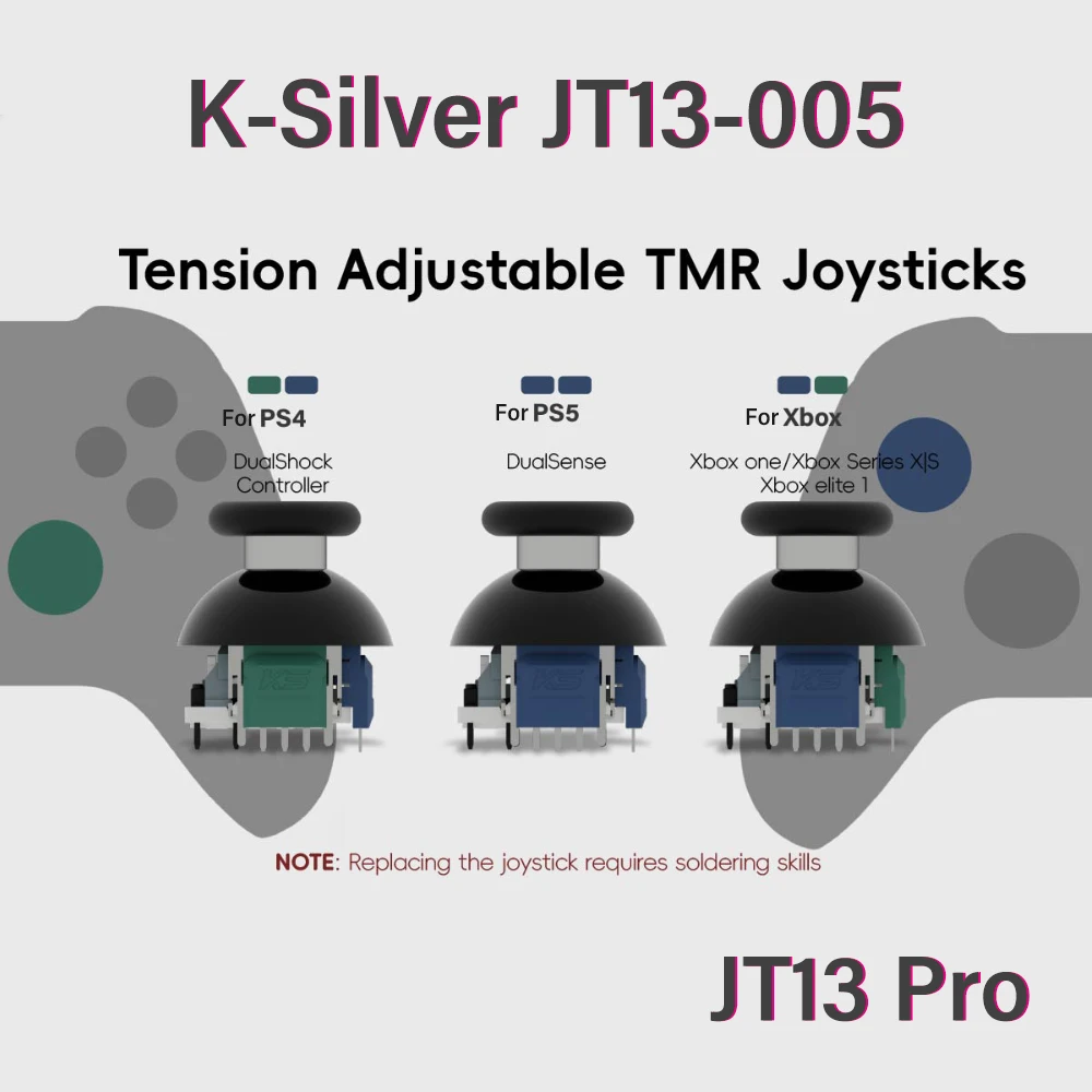 k-silver-tension-adjustable-tmr-joystick-jt13-005-for-ps4ps5switch-proxbox-controller-replacement-part-jt13-pro-anti-drift