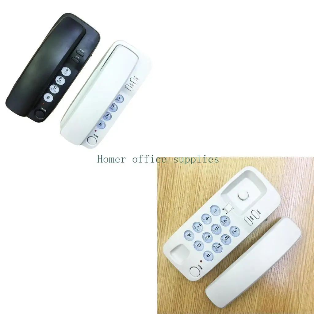 K43B Corded Phones Landline Home Phone Landline Phones Wall Mountable Landline Telephone for Office Hotel Home Bathroom