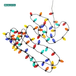 크리스마스 화환 가짜 조명 스트링, 전기 없음, 다채로운 작은 전구, 인형 집 크리스마스 트리 행잉 파티 용품, 3 미터, 5 미터