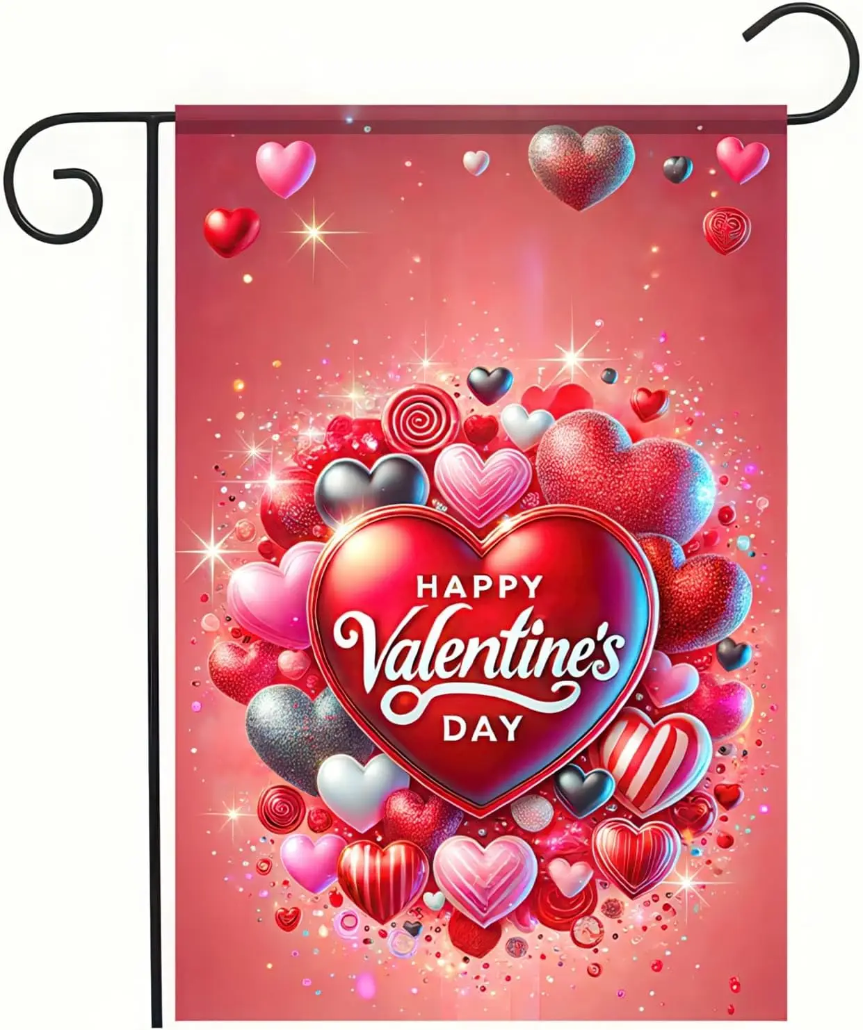 Happy Valentine's Day Garden Flag Red Love Heart Balloons Garden Flag Double Sided Colorful Flag Yard Porch Banner Weddi ZZA SSL