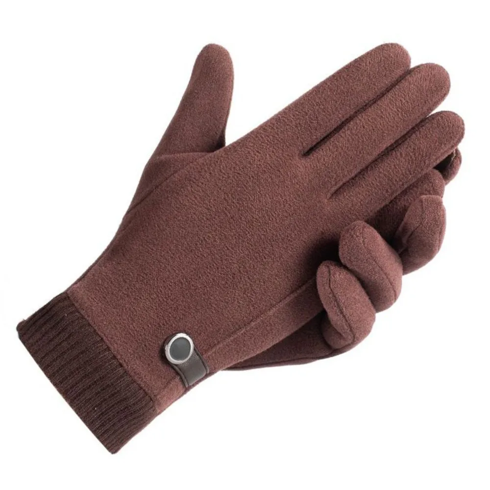 New Touchable Screen Winter Gloves Full Finger Warm Touch Screen Gloves Retro Windproof Cold Proof Gloves Women Men