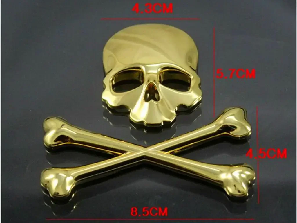 Motorcycle Sticker Label Skull Emblem Badge Car Styling Stickers Accessories Decal fit all Harley Honda Yamaha Kawasaki Suzuki - view 2