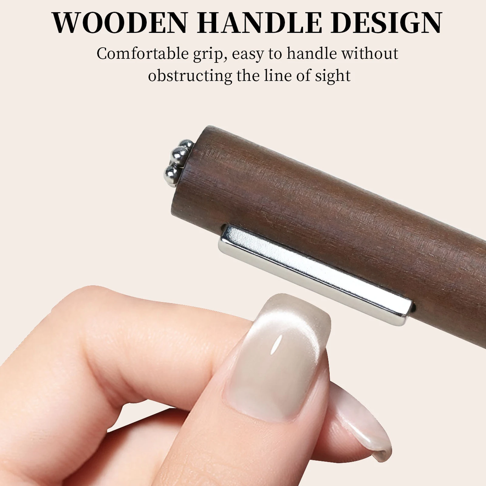 2 個の 3-in-1 多機能マグネット、ラブマグネット付き、超強力な磁力、マニキュアライン効果に適したネイルアートツール