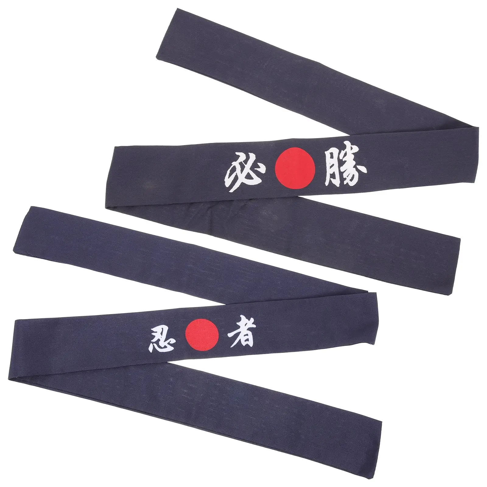 2 Pcs Hippie Hair Band Ninja Headband Turban Japanese Men Japanese-style Chef Costume