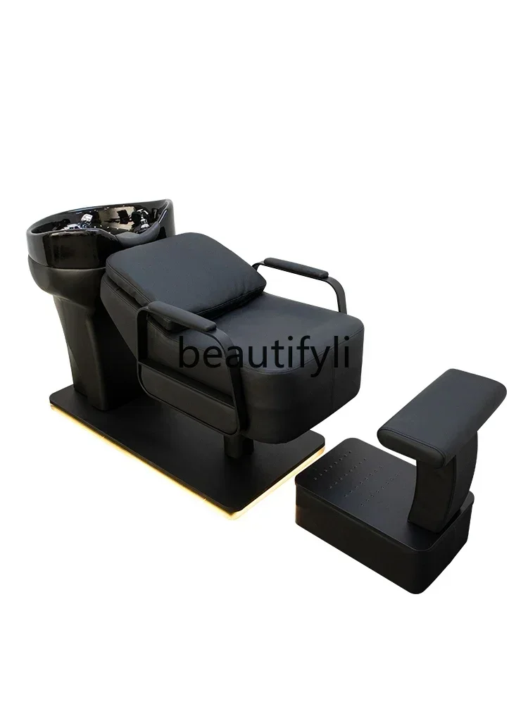 

Internet celebrity hair salon fashion simple ceramic deep basin half lying flush bed hair salon