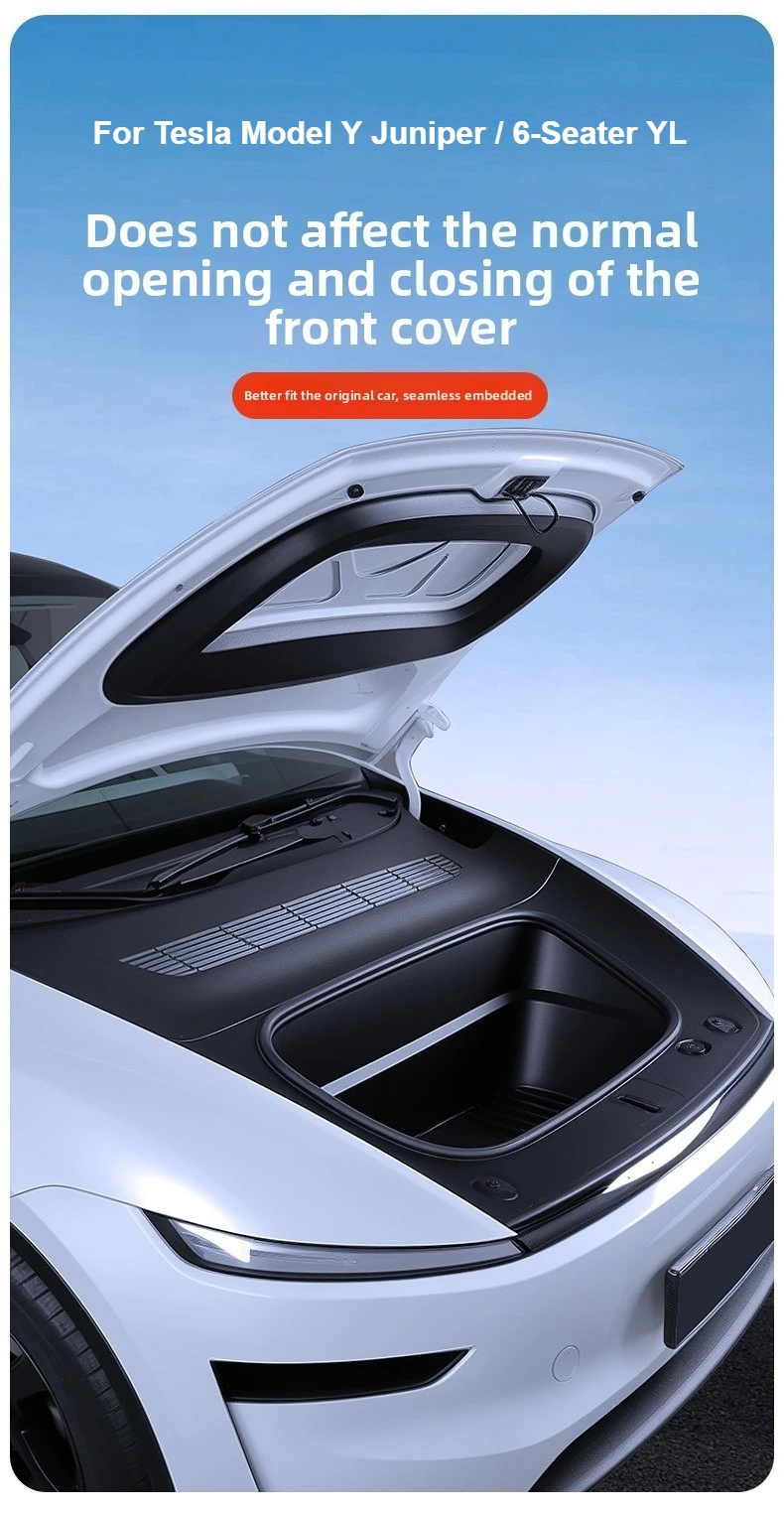Für Tesla Model Y Juniper /YL Vorderkabine Vollständige Abdeckung Wasserableitungskanal Frunk-Wasserkanal Blattblockierende Ablaufrinne – Detail 4