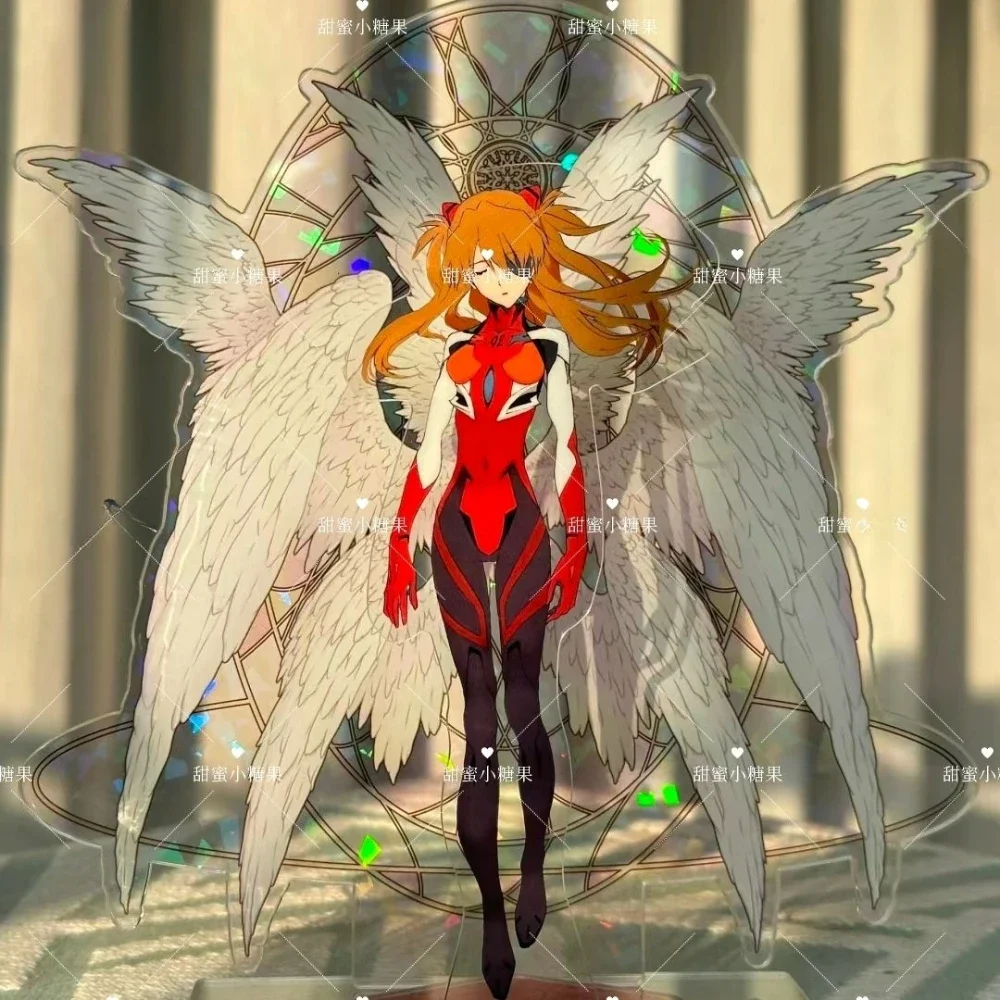 

New Asuka Langley Acrylic bracket Stand EVA Anime peripherals Cute Cartoon Desktop Ornaments Friends Toys Gift