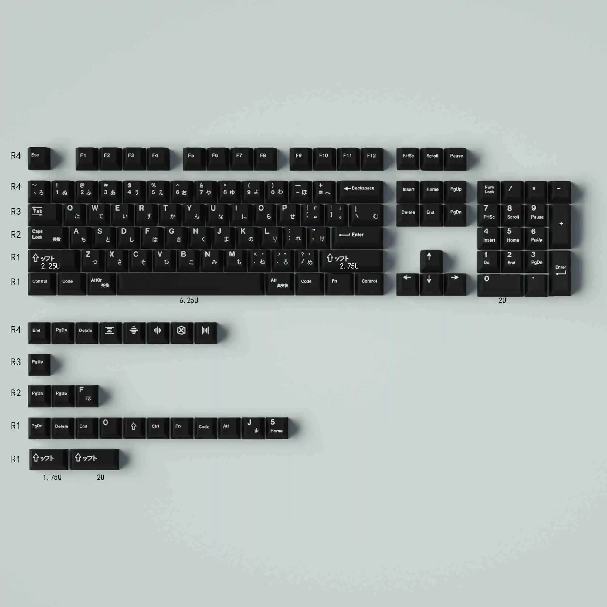 GMK WOB Red Cyrillic PBT 129-Key Cherry Keycaps