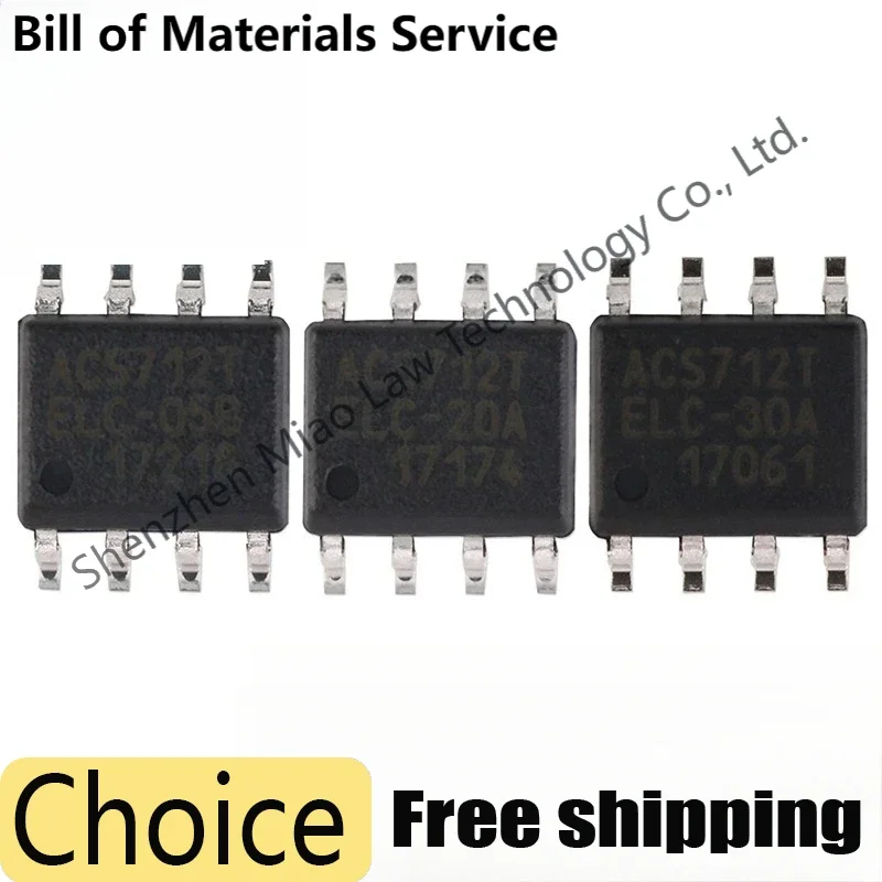 

10pcs ACS712 ACS712ELCTR-05B 5A ACS712ELCTR-20A ACS712ELCTR-30A 30A SOP-8 ACS712-20A SOP8 Current Sensor Voltage Isolation