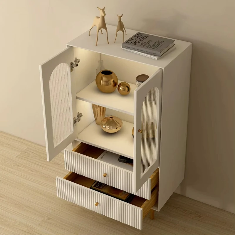 

Luxury modern white wood mini corner coffee bar cabinet luxury living room furniture buffet sideboard