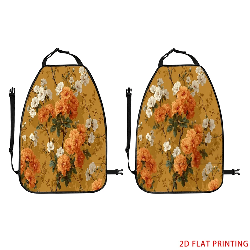 2D Plane Printing 2pcs Backseat Protector Seat Covers Individuation Decoration Animal Friends Pattern Applies To Various Models