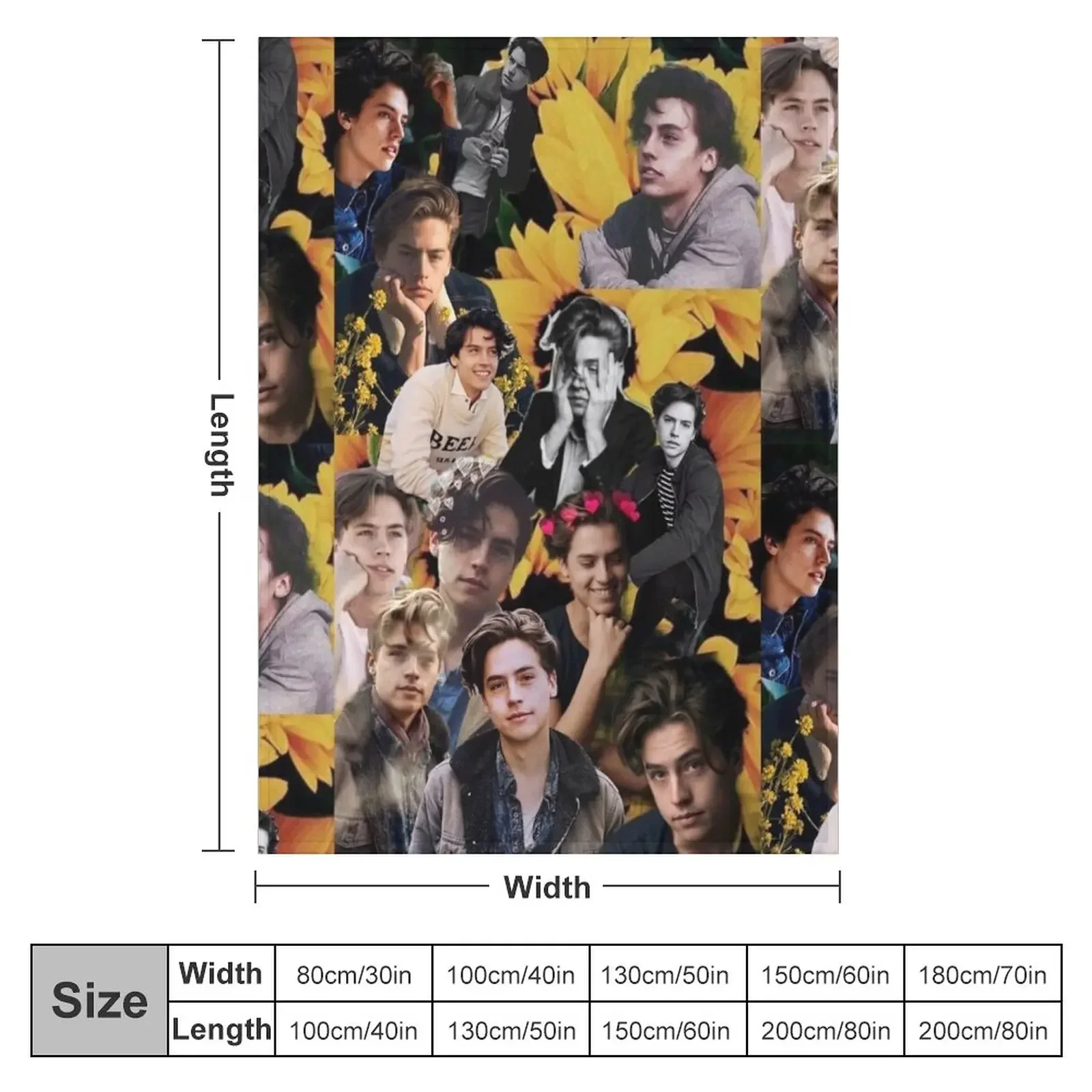 Cole Sprouse Throw Blanket for sofa Furry Blankets