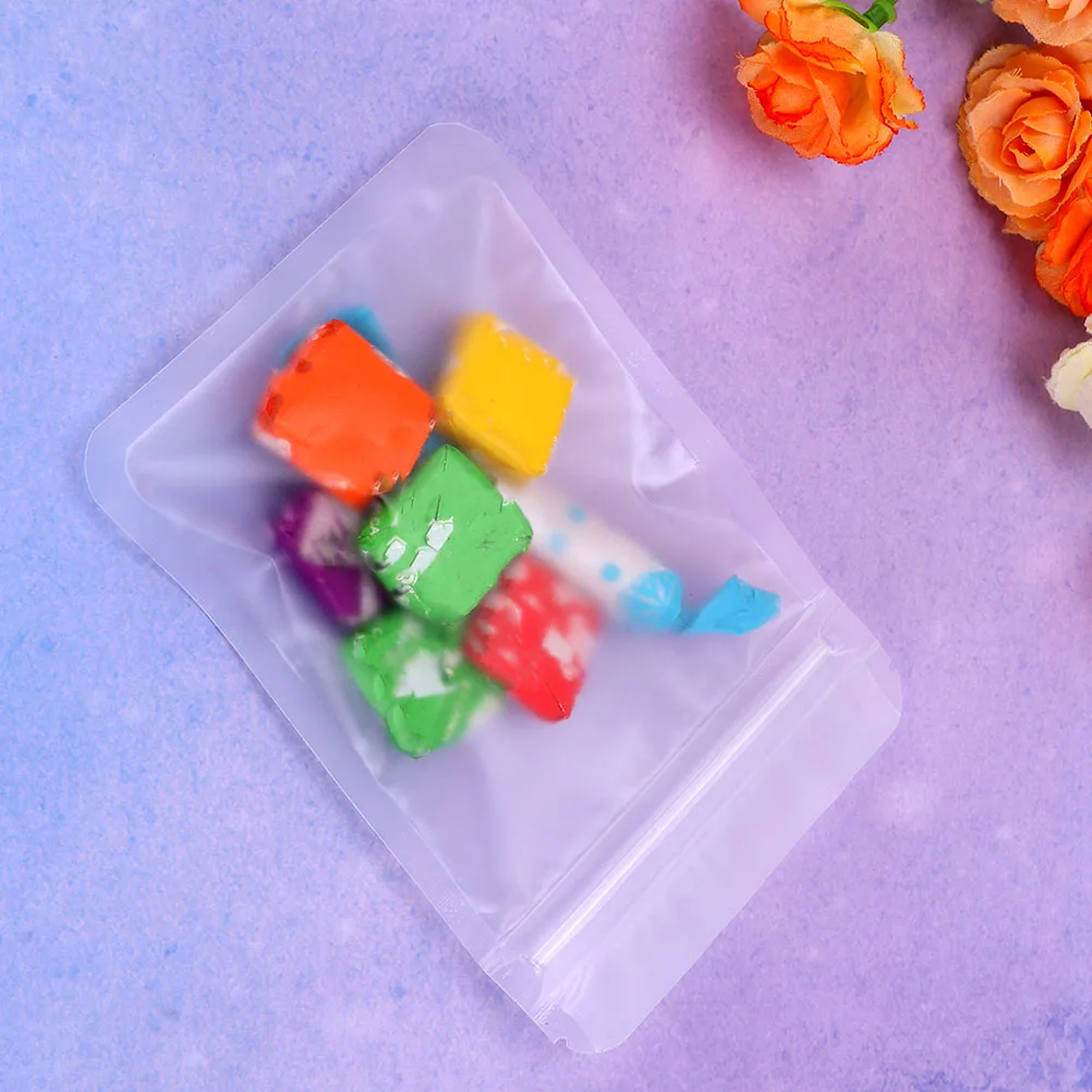 

50 Pcs Adhesive Snack Cookie Bags Snacks Adhesive Bags Jewelry Storage Waterproof Zipper Reusable C y Cookie Containers