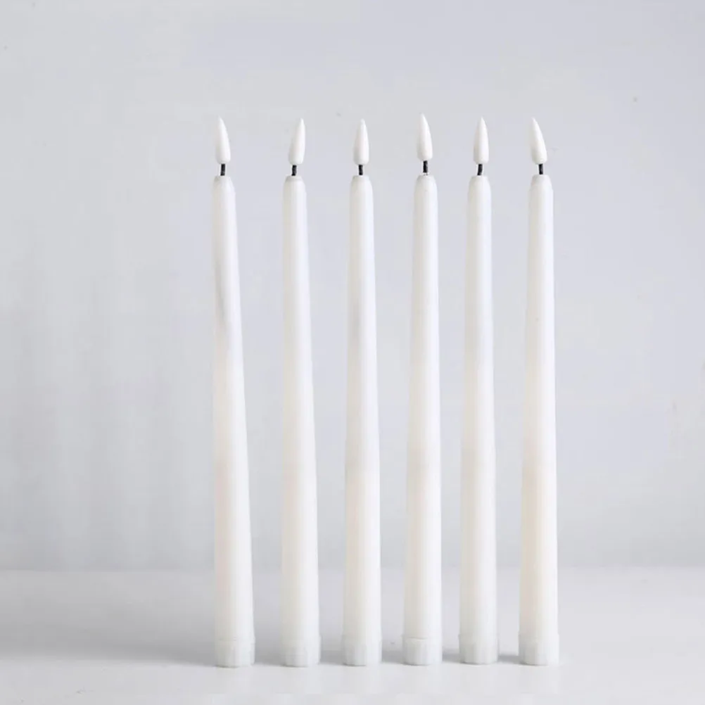 6Pcs LED Lamp Realistic Flickering Electronic Decorative Light for Halloween Party Wedding Home Garden Festival Supplies