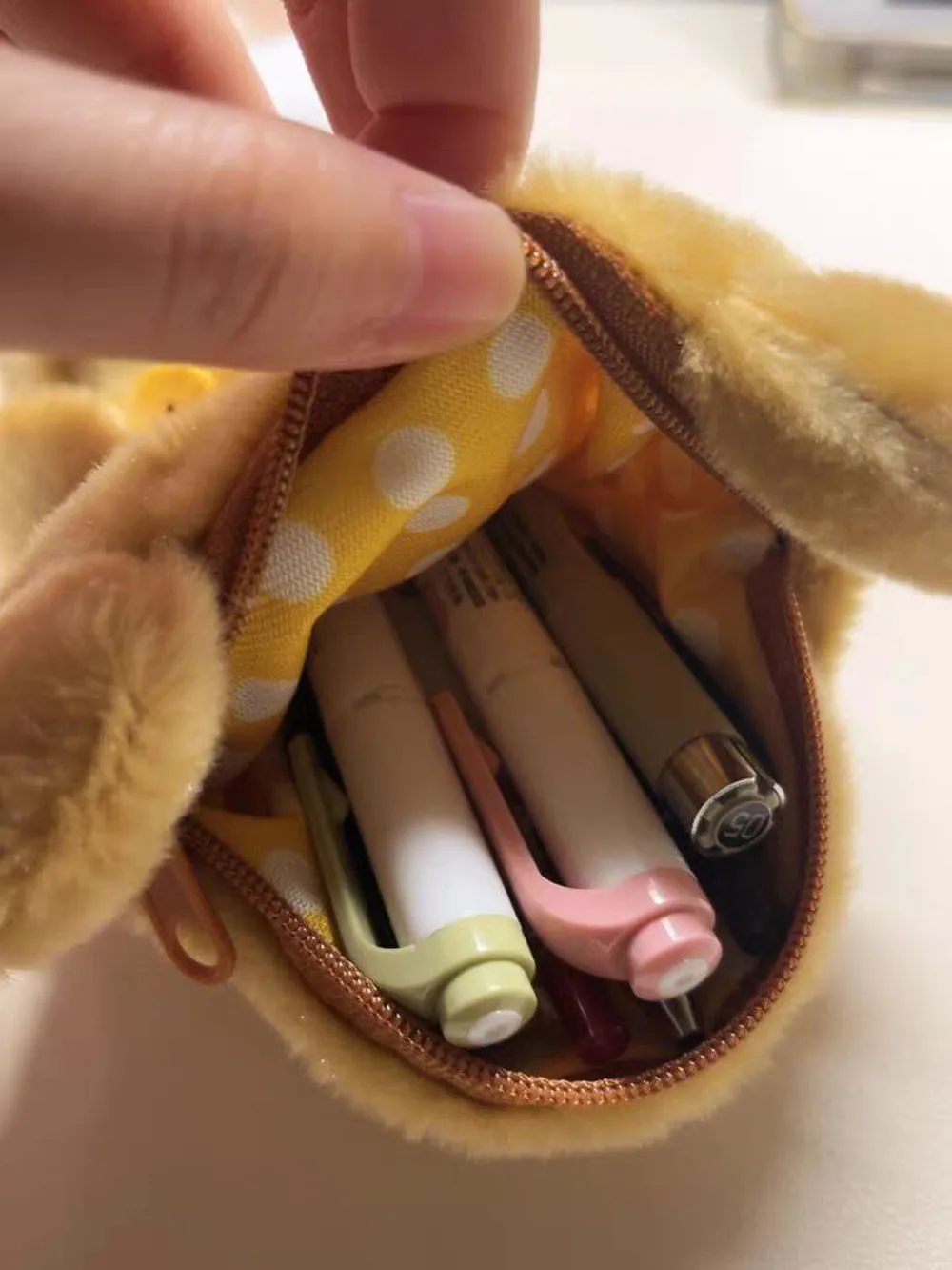 New Cute Rilakkuma Bear Eat Cookie Plush Coin Purse Pencil Cases Pouch Makeup Cosmetic Container Organizer Small Wallets Bag