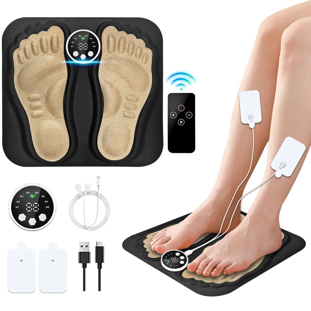 

Smart Portable Foot Massager Pad with Acupressure Points and Microcurrent Technology for Home Use